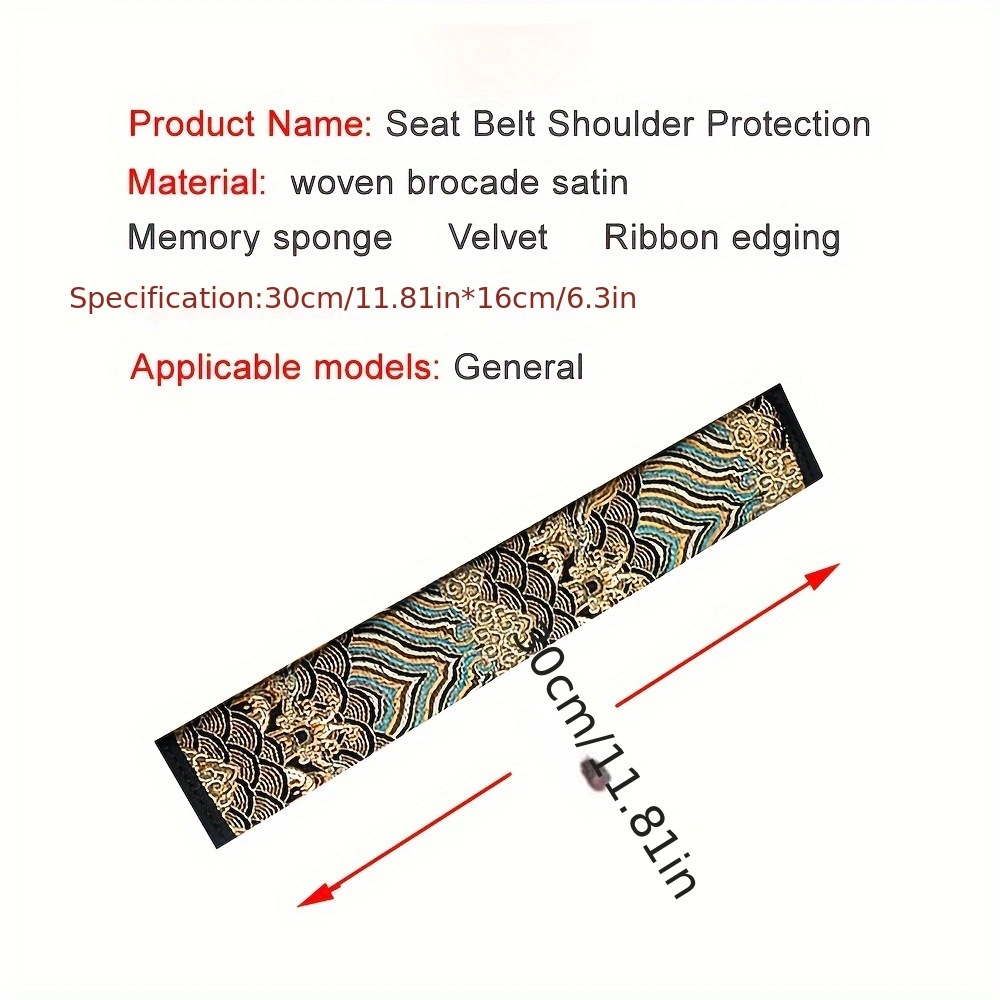 Jdm Car Seat Belt Shoulder Pads Embroidered Personalized Seat Universal for All Seasons Interior Shoulder Protection Cover