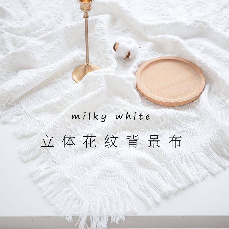 拍照背景布风白色桌布摆拍装饰美甲宝宝蛋糕摄影摆件拍照道具|undefined