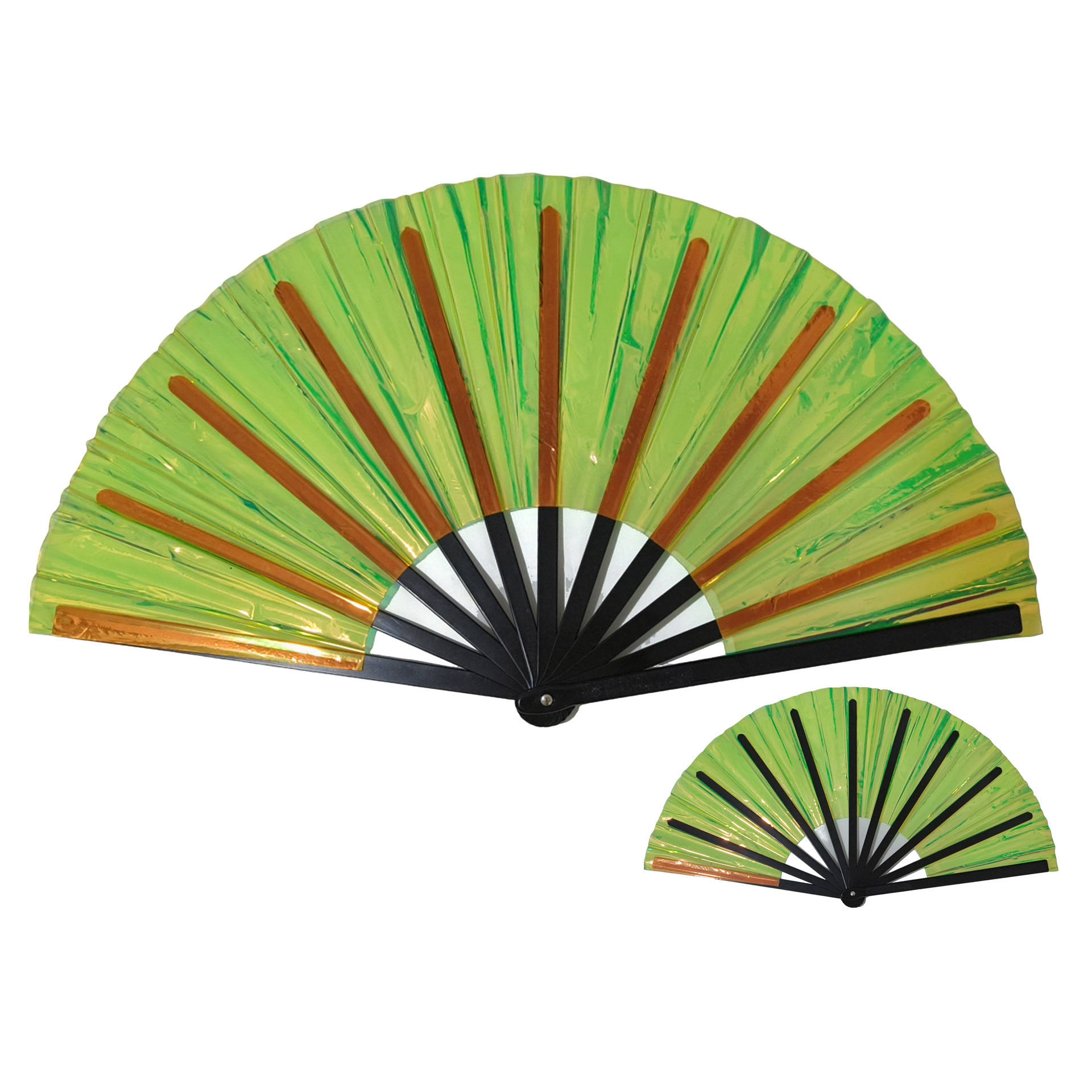 Abanico Plegable de Kung Fu de 33 cm de Plástico para Danza y Artes Marciales