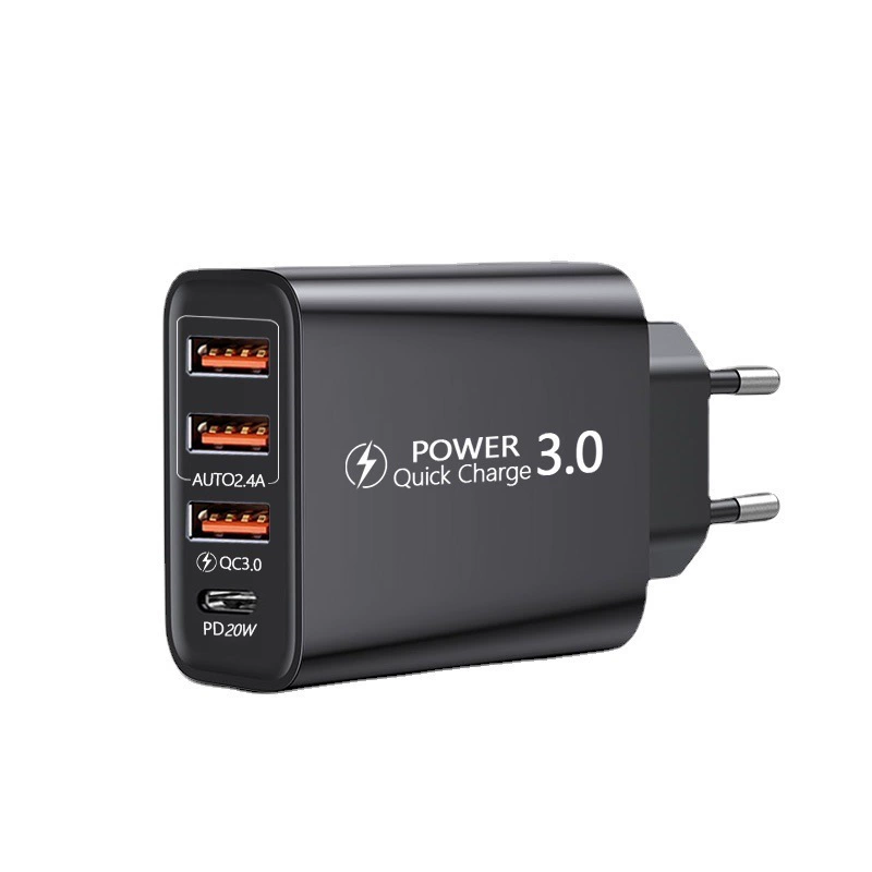 Зарядный блок для США и Европы с 3×USB + Type-C, 3×USB + PD многопортовый адаптер для мобильного телефона, дорожное зарядное устройство