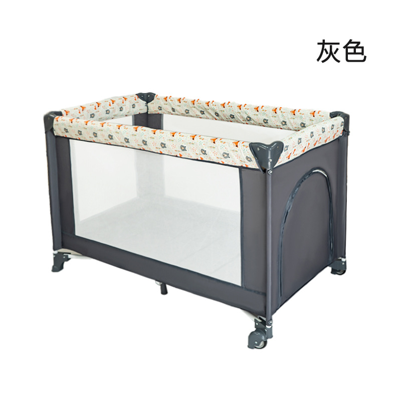 Cuna de bebé cama multifuncional para niños cama BB cama de juego portátil cama plegable cama de recién nacido cama de costura de estilo europeo