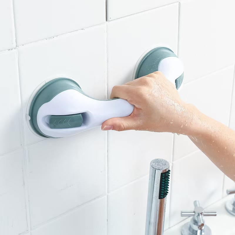 Nail-free suction cup armrest suction wall glass door handle bathroom sliding door handle elderly armrest bathroom armrest