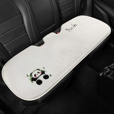 Cartoon Car Seat Cushion Single: Wool pad - rear-three-seat-bench-snow-white-quantity-1