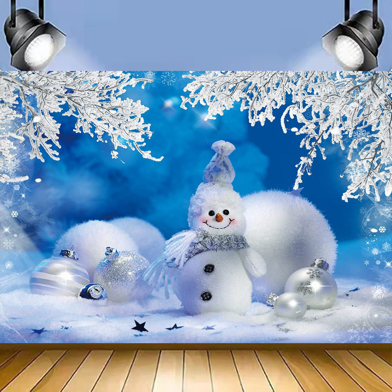 foreign trade Amazon Christmas Snowman Snow Scene Photography Background Cloth Christmas Party Banner Decoration Supplies 5x3f't foreign trade Amazon Christmas Snowman Snow Scene Photography Background Cloth Christmas Party Banner Decoration Supplies 5x3f't