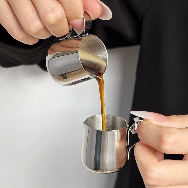 Ultra-Small 304 Stainless Steel Mini Milk Jug Latte Art Cup with Pointed Spout, Small Milk Jug, Coffee Milk Cup, Coffee Tool