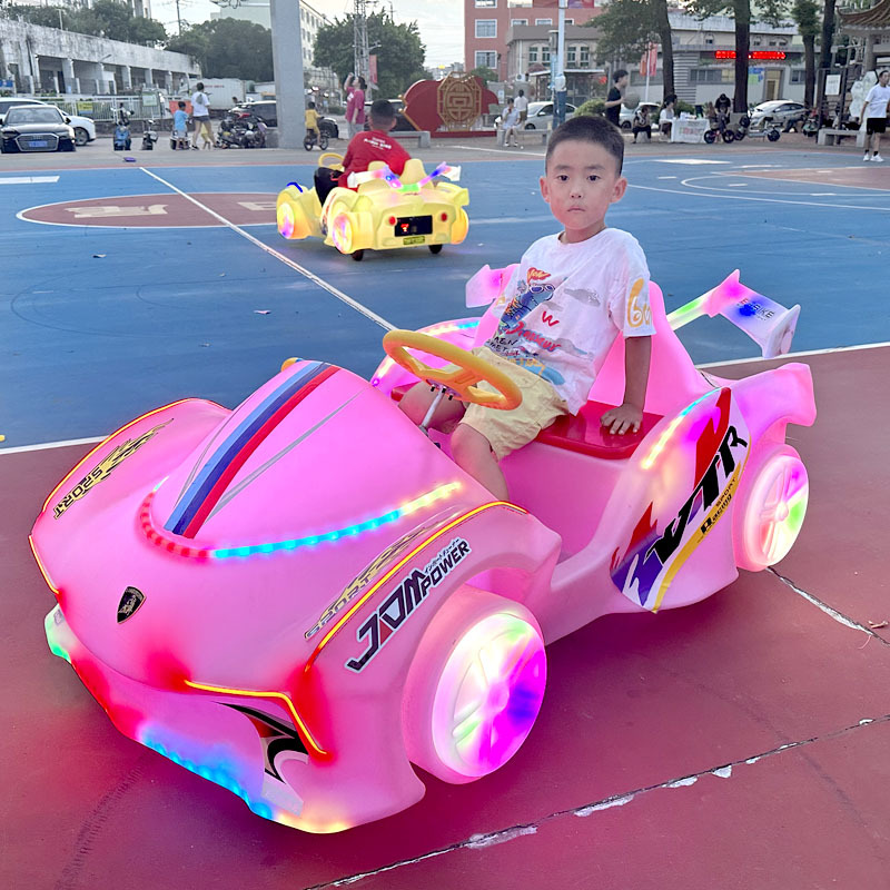 coche de atracciones eléctricas para niños coche de choque doble parque de juegos estand control remoto al aire libre coche luminoso control remoto luminoso
