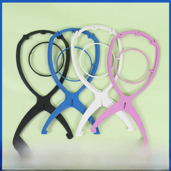 Wig Stand Plastic Head Cover Home Support Portable Storage Rack Colorful Wig Display Stand Shaping Support Frame