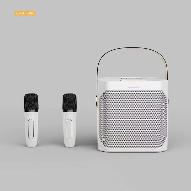 Bluetooth speaker all-in-one karaoke dual microphone wireless microphone S882 subwoofer card audio home KTV