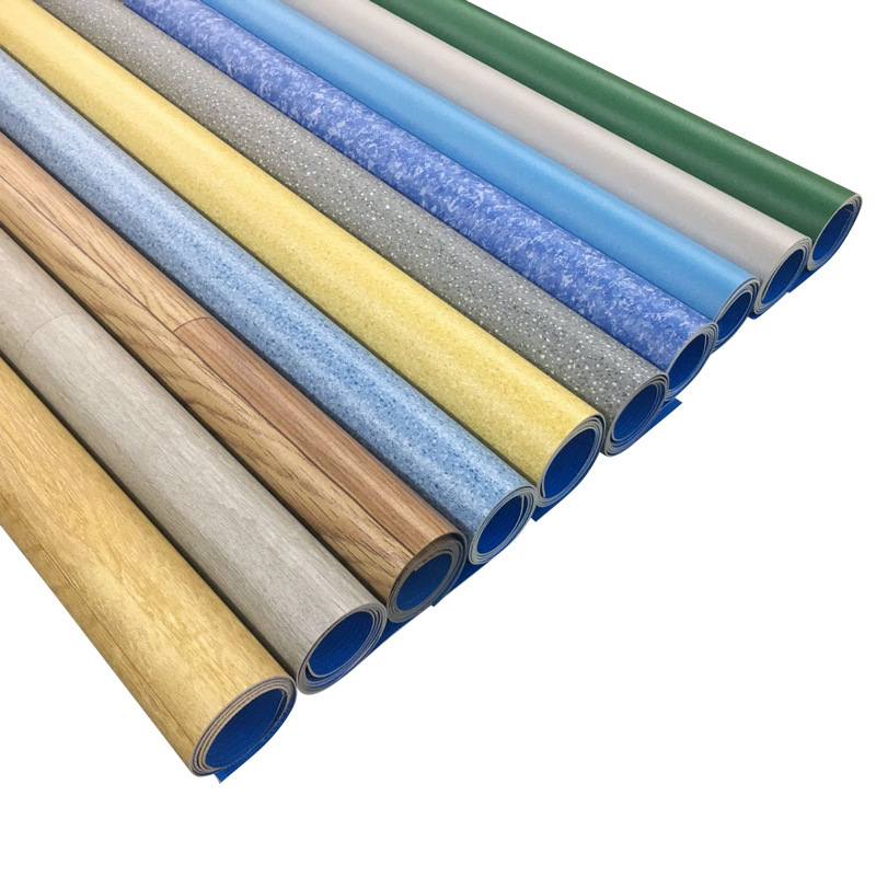 Pvc床の革の卸売セメントの床の革のサンプルの部屋のプラスチックの床の工事の革の家庭用の床のステッカー|undefined