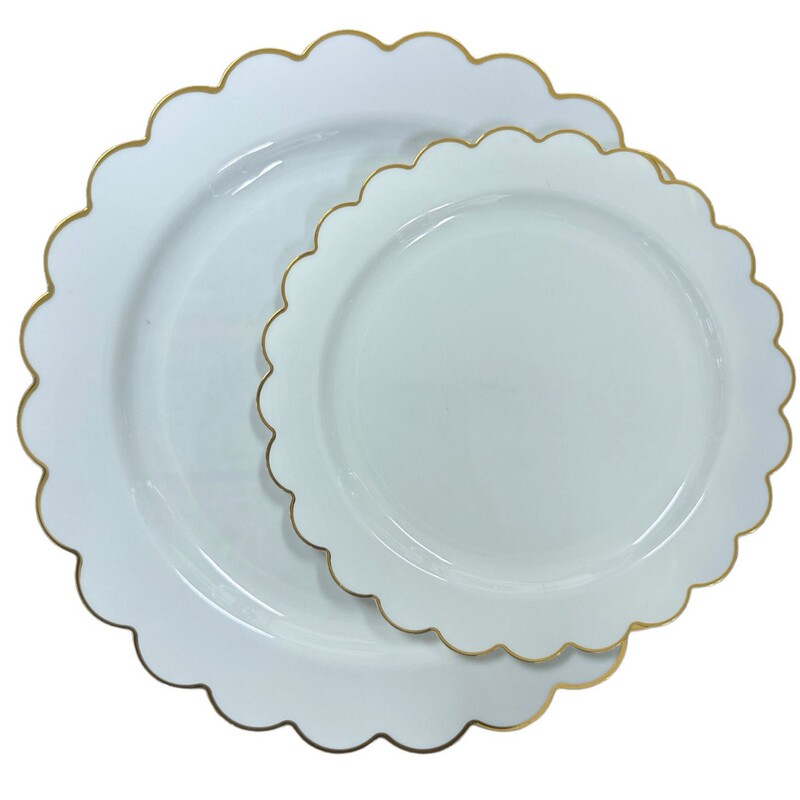 Disposable Ps Plastic Dinner Plate Party Wedding Tableware Set Western Dinner Plate Hot Stamping Disc Dinner Plate Factory Wholesale