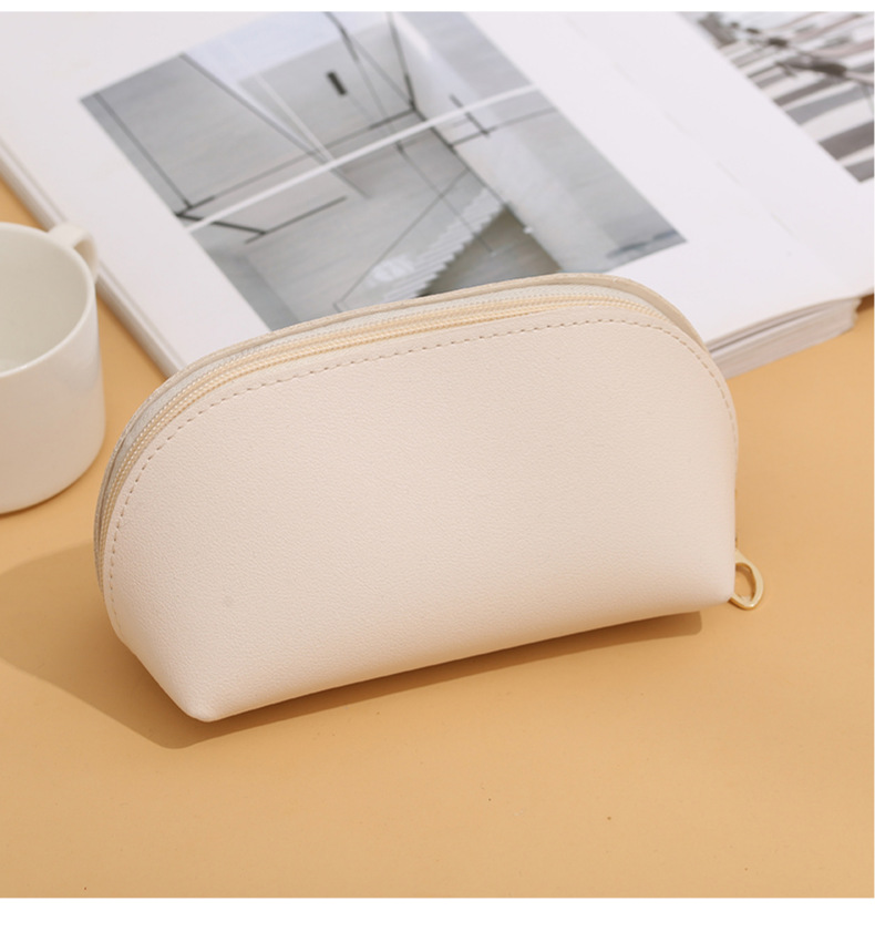 Basic Solid Color PVC Dumpling Shape Makeup Bags display picture 4