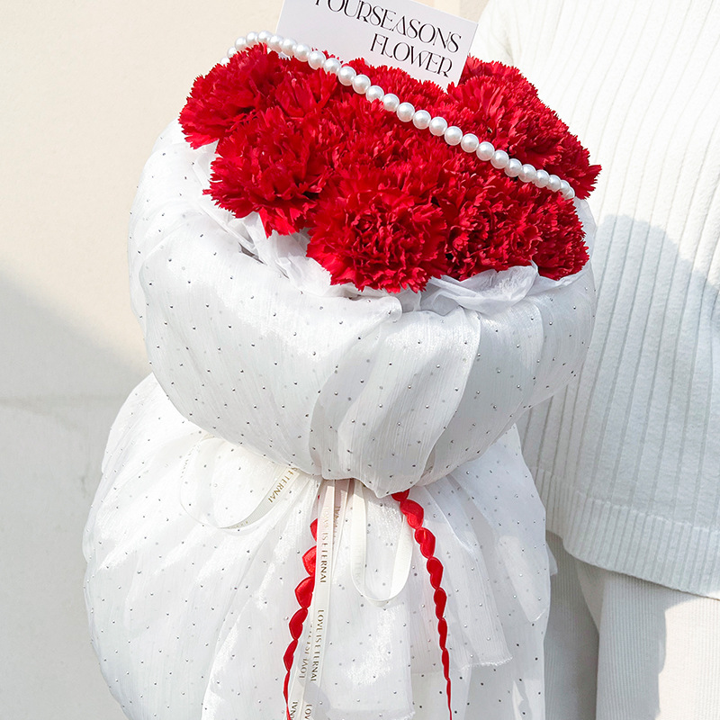 Alto sentido bouquet embalaje hilo flor material de embalaje Material de embalaje floral de tela de seda hilo de diamante estrella coreana flash fino