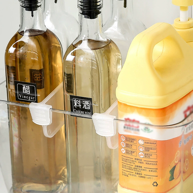 Разделитель для холодильника, многофункциональная пластиковая перегородка для домашнего использования, свободно регулируемый органайзер-разделитель для холодильника с креплением на защелки.