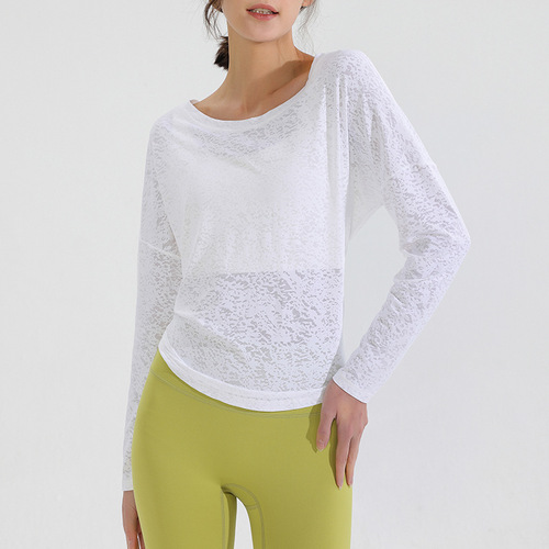 lulu autumn and winter new yoga wear women's running round neck loose blouse T-shirt fitness wear sports top long sleeve