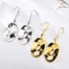 Fashionable earrings stainless steel, advanced hair accessory, European style, suitable for import, city style, simple and elegant design, high-quality style, wholesale