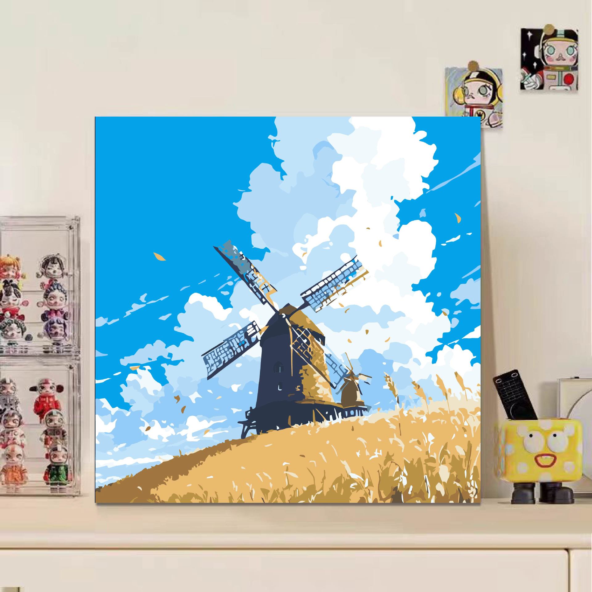 Niños didiy pintura digital acrílico relleno de pintura de dibujos animados pintura de pintura a mano 20 * 20