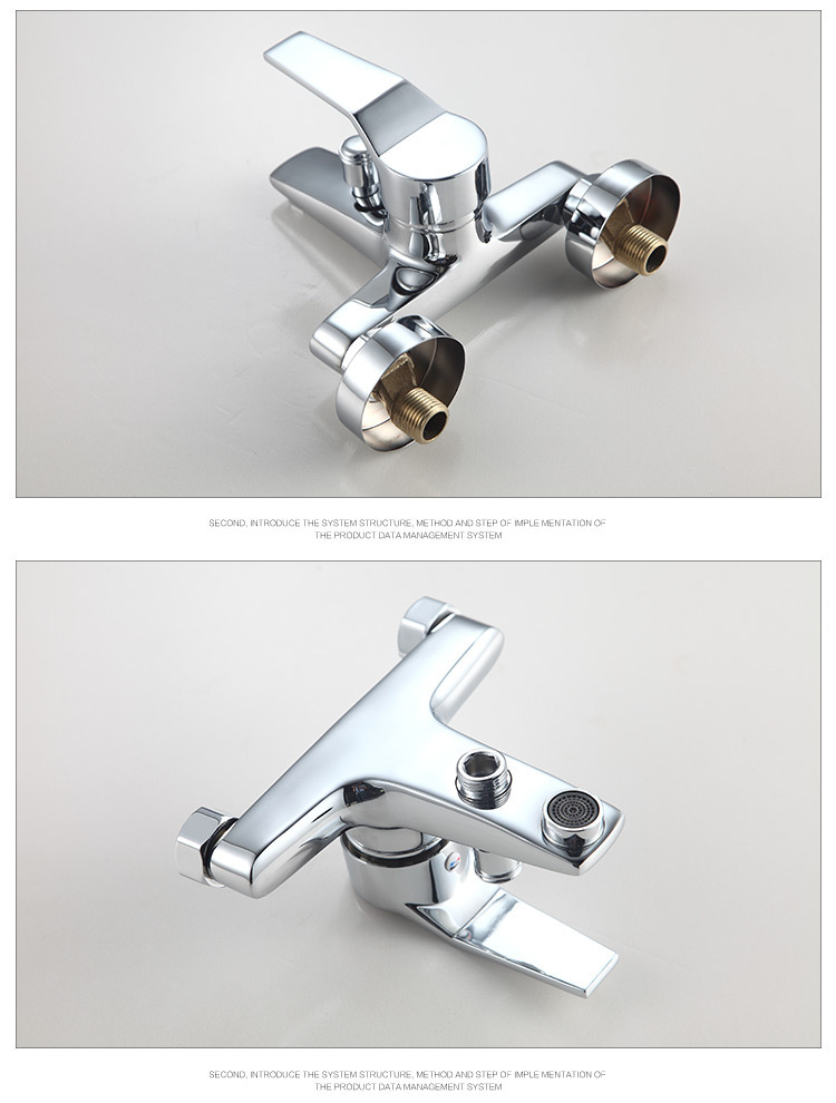 All-copper mixed water valve, hot and cold water faucet, concealed bathroom three-switch, bathtub, shower head, double-opening set, shower faucet undefined
