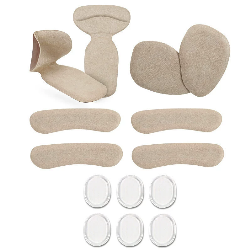 Клейкие передние накладки на ладонь Наклейки на пятку «Два в одном» Наклейки на пятку из пяти частей, противоизносные накладки на ногу половинного размера, прозрачные круглые наклейки, гель