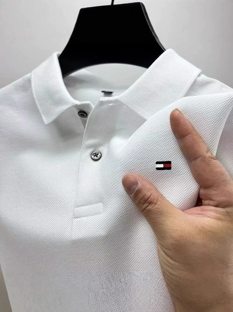 2024 новая трансграничная Amazon AliExpress европейская и американская уличная модная марка TOMMY мужская повседневная универсальная футболка с вышивкой