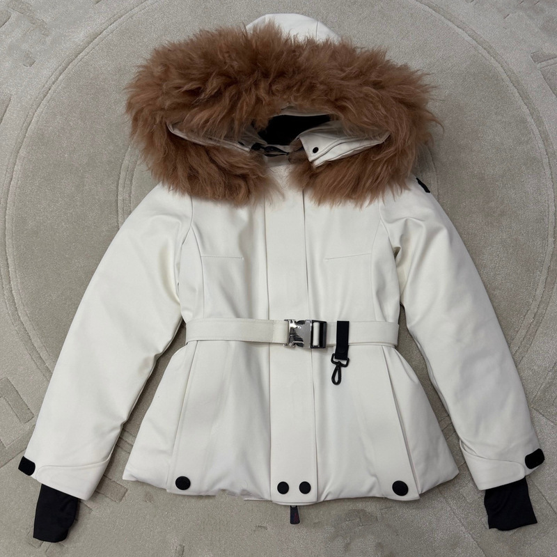 ins Milan trendy brand autumn and winter new women's waterproof hooded down jacket with large fur collar outdoor ski jacket ins Milan trendy brand autumn and winter new women's waterproof hooded down jacket with large fur collar outdoor ski jacket
