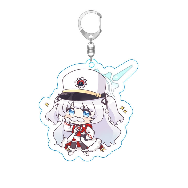 Anime Blue Files Peripheral Keychains Blue Files Acrylic Pendant Animation Keychain
