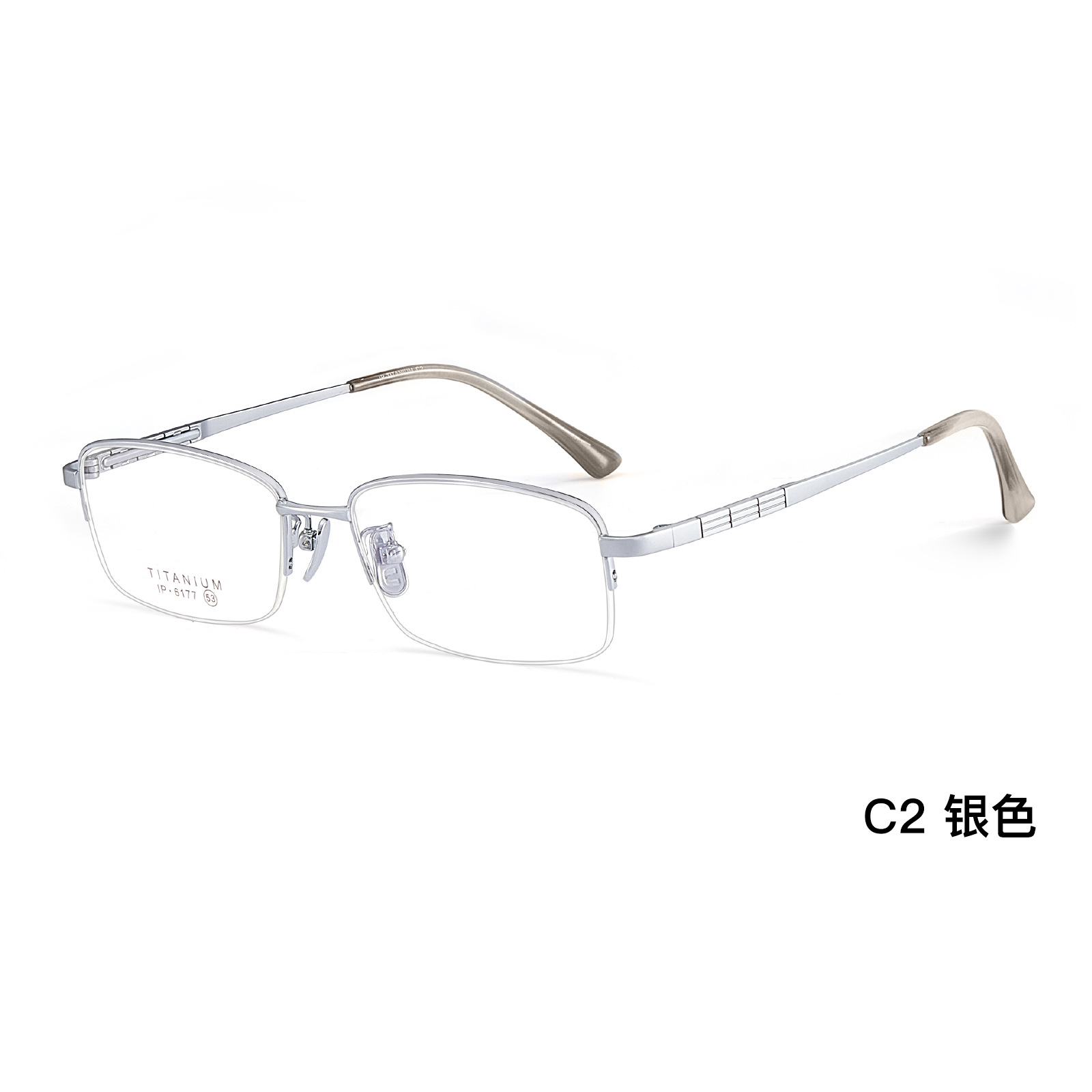 Temperamento medio marco de élite para hombres de titanio puro marco de gafas de gran pared de gafas de titanio galvanizado al vacío IP Danyang al por mayor con gafas