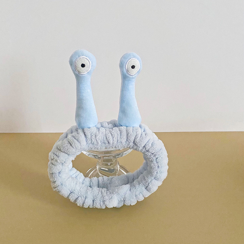 Coreano Caracol banda de pelo lindo lavado de cara banda de pelo chica divertida felpa accesorios para el cabello red pelo rojo presionando tocado