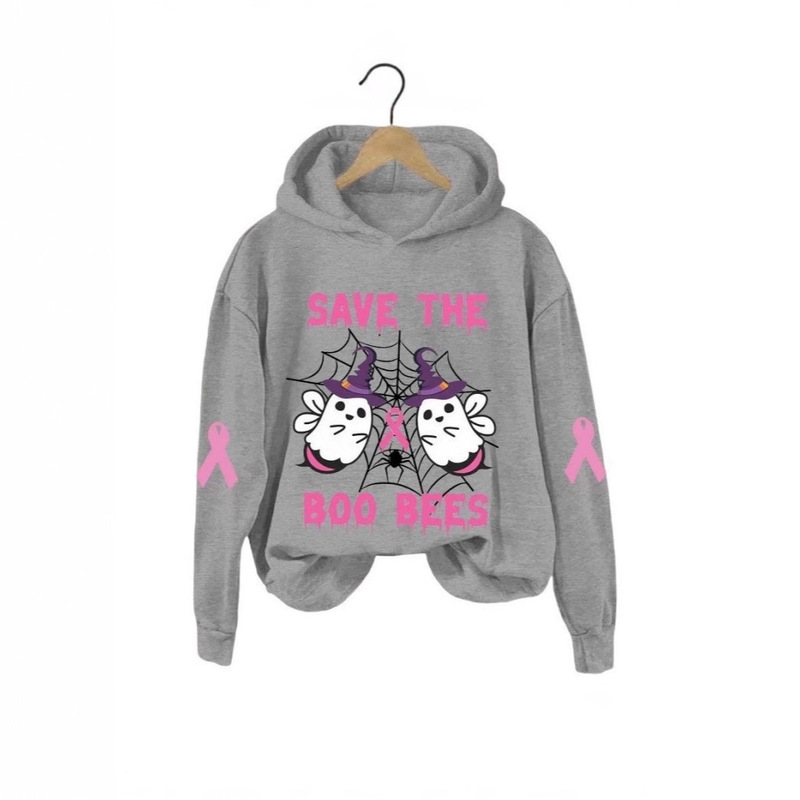 Foreign Trade Independent Station Halloween Peripheral Cartoon Cute Ghost 3D Digital Printing Casual Women's Hoodie Sweatshirt