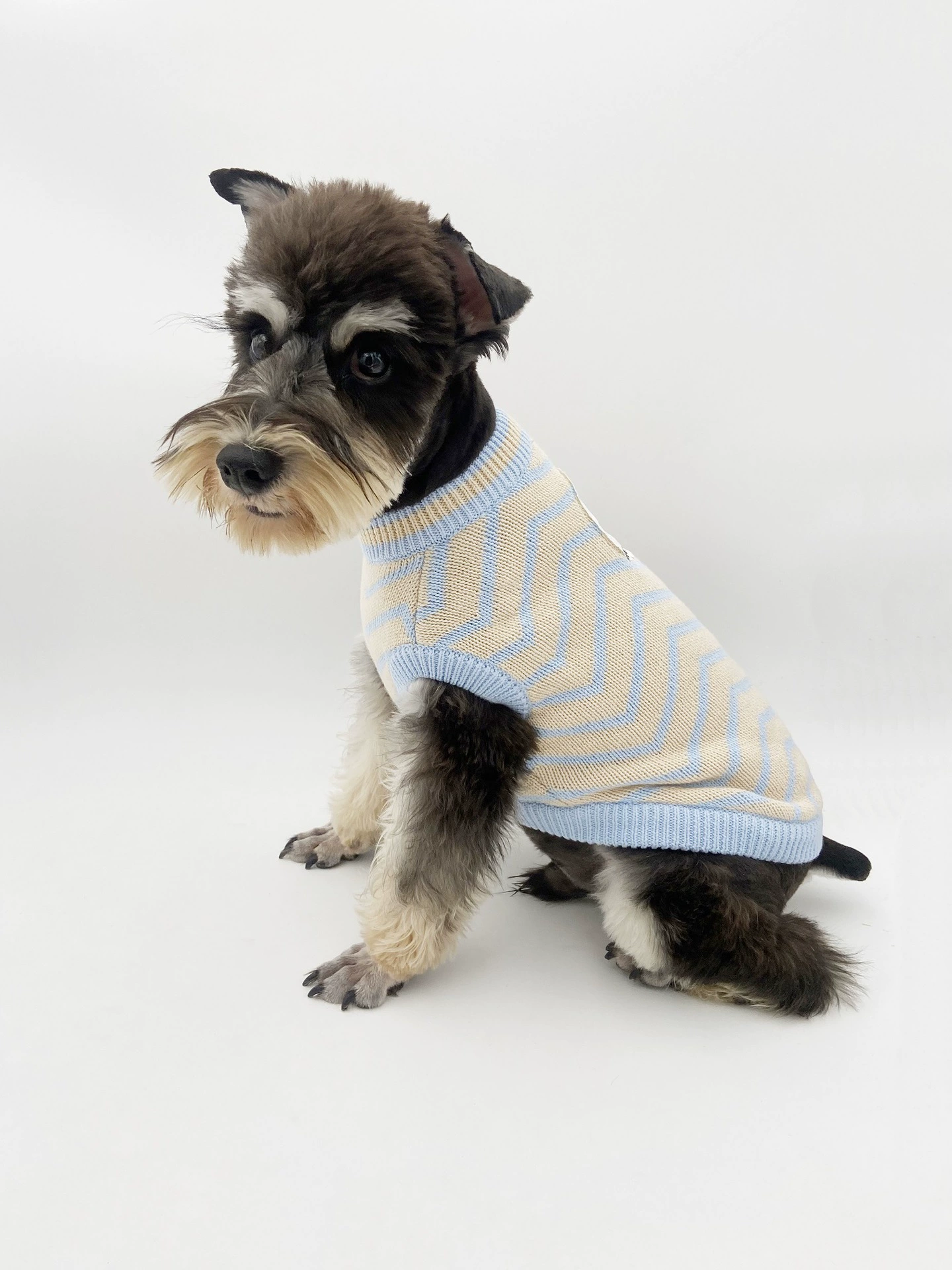 Wan Talk волна полосатая голова собаки татами вышитая серия свитер для домашних животных