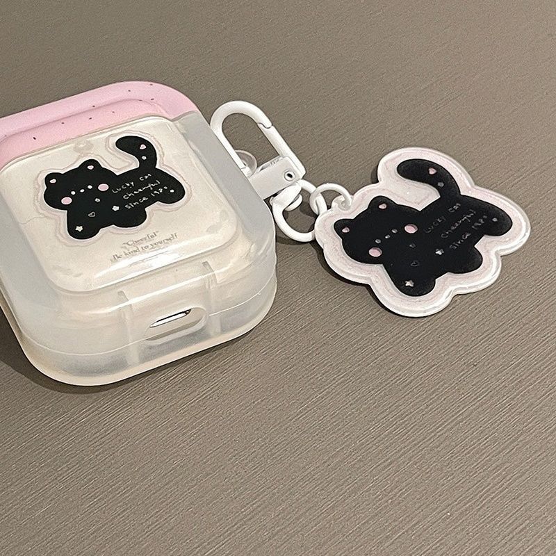 Capa de polvo para gatos negros para AirPods4 generación de Apple auriculares AirPodspro2 caso Bluetooth 5 generación