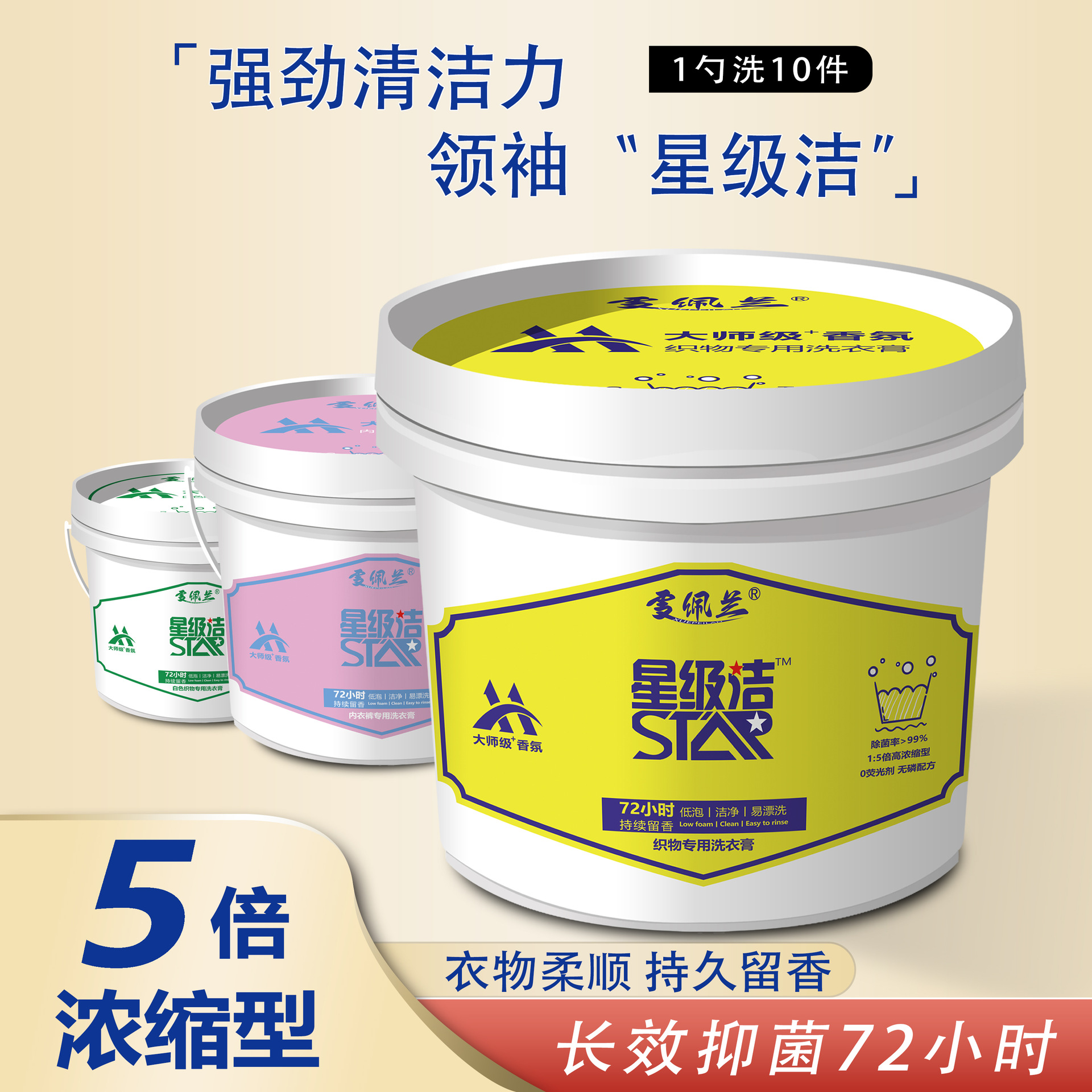 Small Batch Custom Oem Cross-Border Laundry Detergent Concentrate for Deep Oil Stain Removal with Themed Fragrance