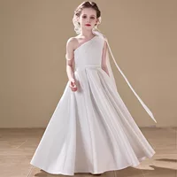 AliExpress девушка атласное платье на день рождения принцессы 2025 новая маленькая девочка хостинг подиум детская сценическая одежда