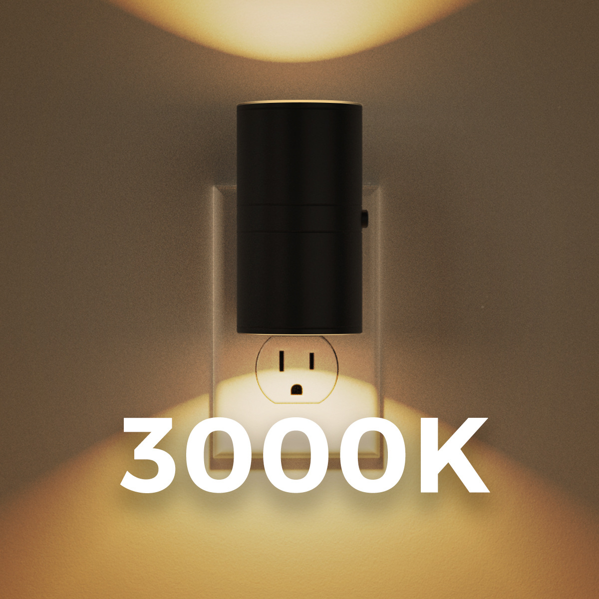 Luz nocturna popular con enchufe GY063, negra, cilíndrica, con regulador deslizante, moderna, para dormitorio, mesita de noche, con sensor de control de luz.