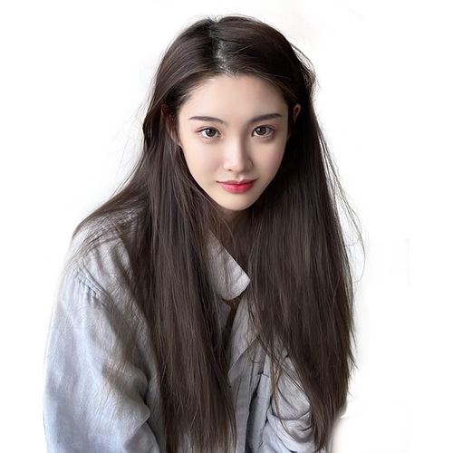 Manufacturer wholesale wig pieces for women, one-piece, three-piece set, long straight hair pads to increase hair volume, fluffy hair extensions, patches