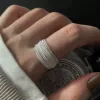 Многослойное серебряное кольцо