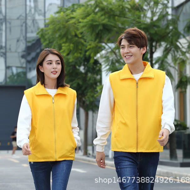 Жилет на весну и лето, повседневная оснастка, женская летняя Строительная площадка с несколькими карманами, Молодежный однотонный отложной воротник без рукавов