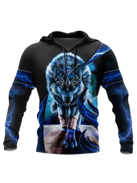 2023 autumn and winter new men's 3D digital printing men's hooded sweater Amazon hot sale men's and women's casual sweater