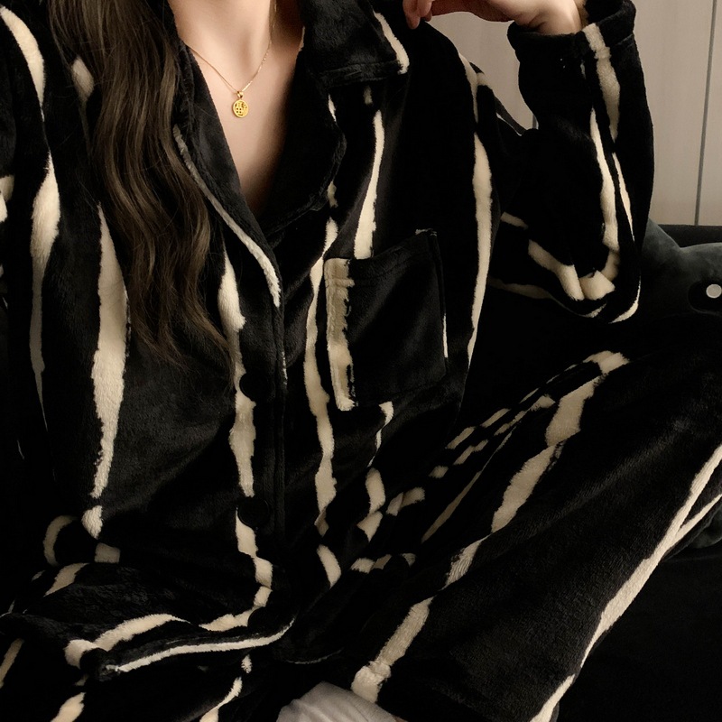 [autumn and winter-flannel] irregular stripes (thick and velvet)