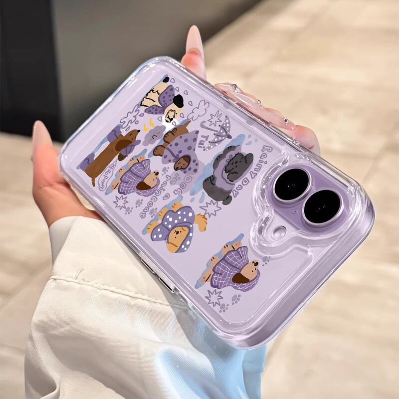 Cute Dachshund Dog Suitable for Iphone17 Mobile Phone Case 16Pro/13 Cartoon Apple 17Promax with Ai Button Cute Dachshund Dog Suitable for Iphone17 Mobile Phone Case 16Pro/13 Cartoon Apple 17Promax with Ai Button