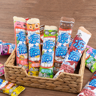 旺旺冻痴旺仔冻痴雪糕牛奶味吸吸果冻碎冰冰似85ml*8袋*4盒/箱-阿里巴巴