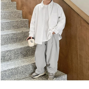 Spring and Autumn Mid-Big Children's Trendy Children's Shirt Boys' Spring Clothes Baby's Long Sleeve Shirt New Style Thin Shirt Spring and Autumn Thin Outer