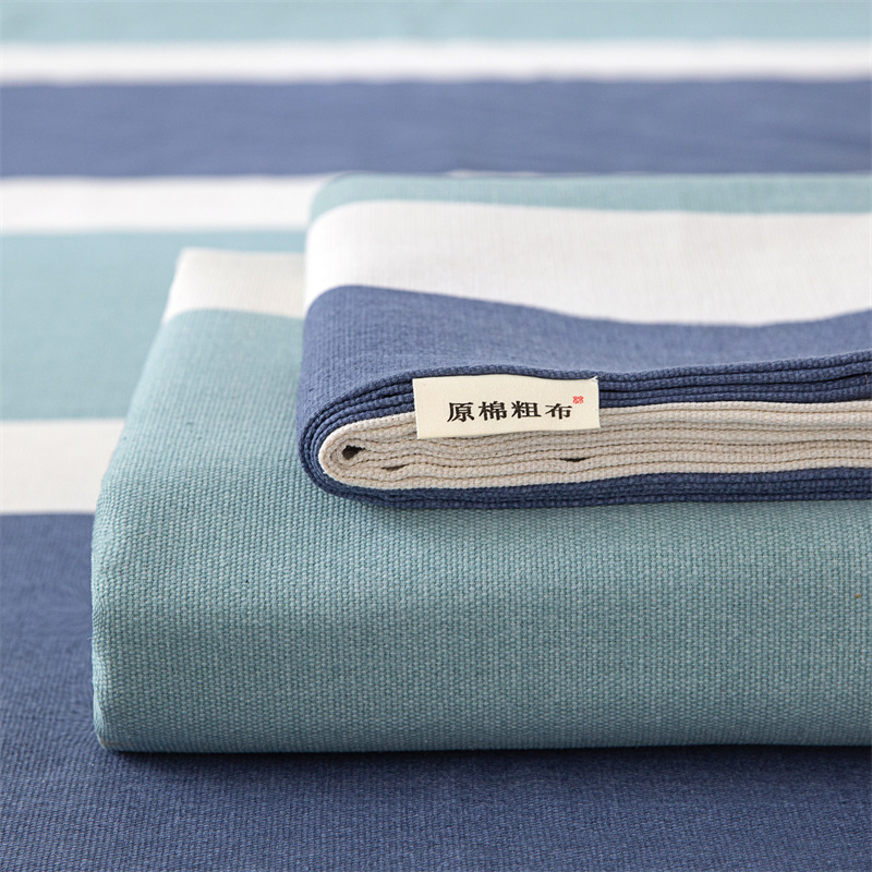 Sábanas de tela gruesa vieja de algodón puro pieza individual 100 algodón individual dormitorio doble cama gruesa funda de almohada de tres piezas 2024 invierno