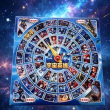 新款58洞大转盘宇宙英雄转盘洞洞乐玩具电玩城惊喜戳戳乐暑假礼物