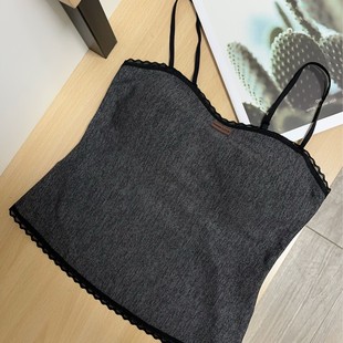 Traceless Lace Camisole Summer Self-contained Chest Pad One-piece Bra Inner Wearing Outer Wearing Anti-slip Beautiful Back Underwear for Women