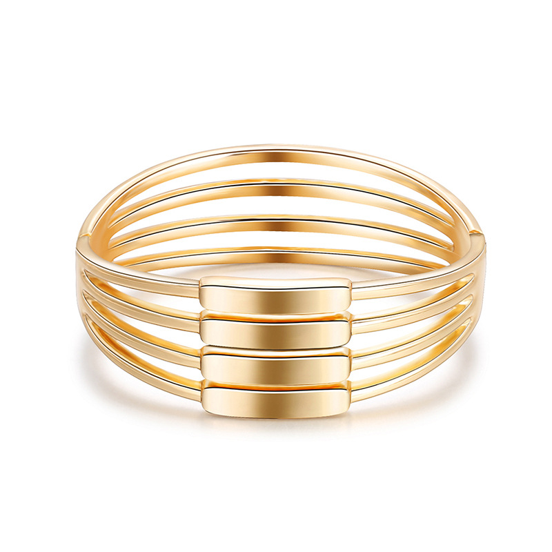Fashion geometric bracelet lines alloy bracelet hollow multilayer braceletpicture2
