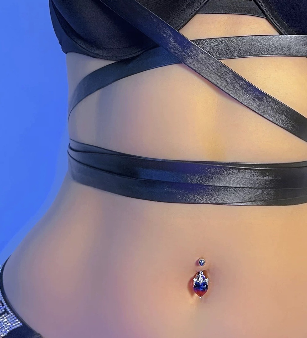 Sexy Navel Ring Piercing Stainless Steel Belly Button Jewelry for Women 12mm Bar 1.6mm Thick detail image 3