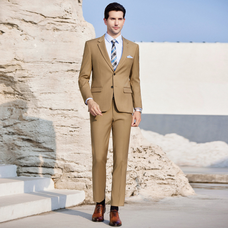 [High Count Bamboo Pattern] Anti-Wrinkle and Wear-Resistant Suit, Corporate Group Purchase, Spring & Fall Insurance Manager Sales Professional Suit