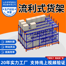 定制移动流利条货架滑移坡度物流分拣滑轨重型滚筒式流利式货架
