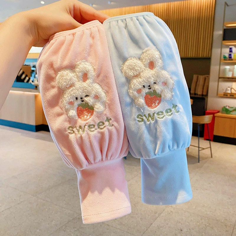 2024 новый осенний и зимний пуховик детские рукава удлиненные женские студенты теплые и грязные перчатки рукава два в одном