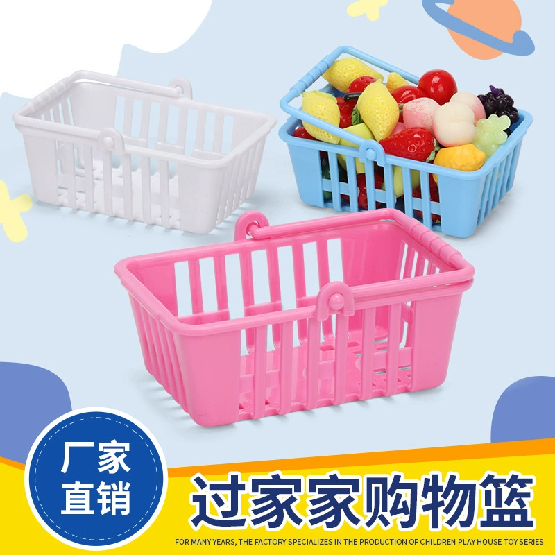 Детский дом мини-одиночная ручная корзина миниатюрная кукольный домик имитация супермаркета пластиковая прямоугольная корзина для покупок